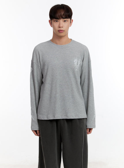 Men's Skeleton Graphic Long Sleeve Top IA504