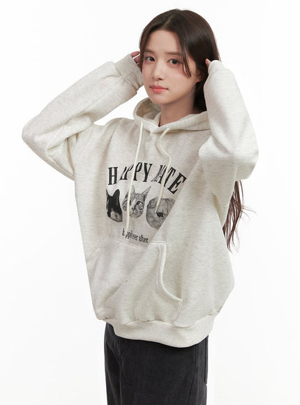 Casual Oversized Cat Hoodie IJ510