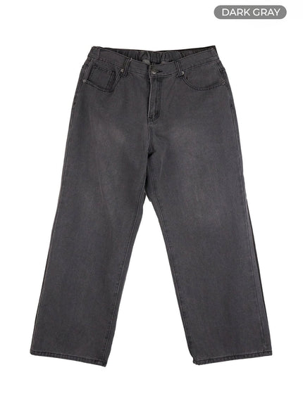 Men's Wide Fit Jeans (Dark Gray) IG427