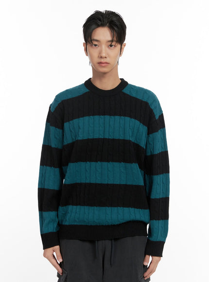 mens-stripe-cable-knit-sweater-id413