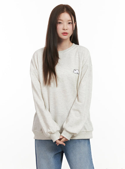 Cozy Embroidered Sweatshirt IJ530