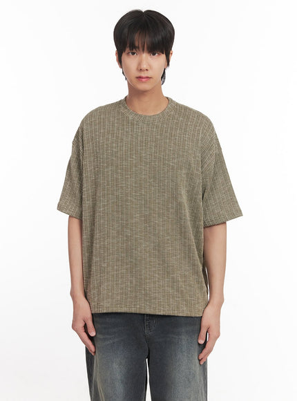 Men's Ribbed Crewneck Tee IA511
