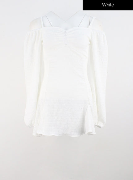 off-shoulder-shirred-mini-dress-is301