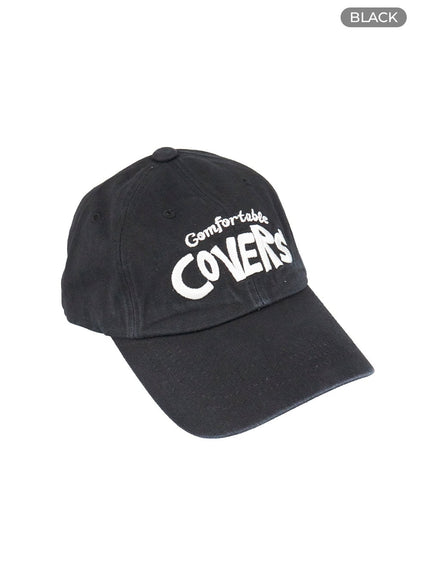 mens-embroidered-lettering-cap-ig421 / black