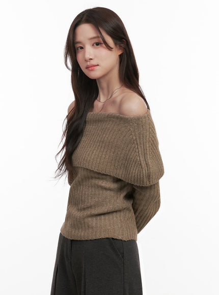 Elegant Off-Shoulder Sweater IJ510