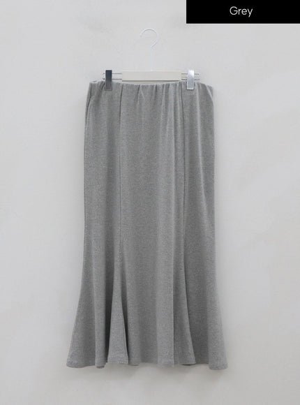 Plus Mermaid Line Long Bending Skirt IO06