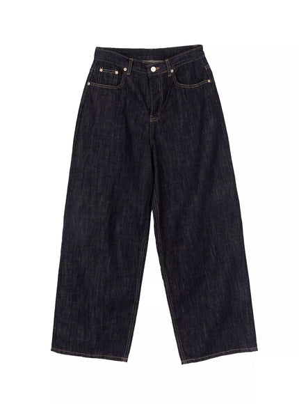 Dallas Dark Washed Wide Leg Jeans IM519