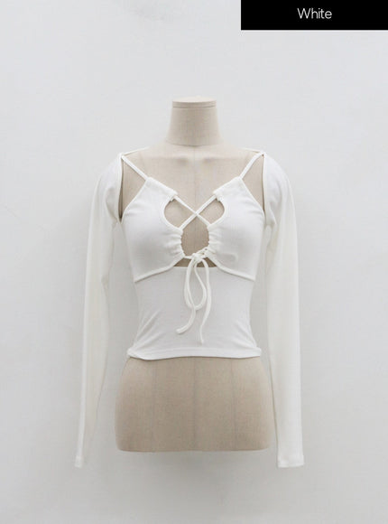 Sexy Front Cross String Crop Top IN22