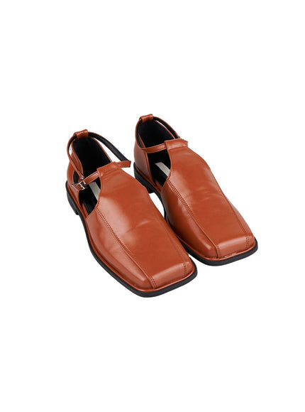 Buckled Cut-Out Loafers IF505