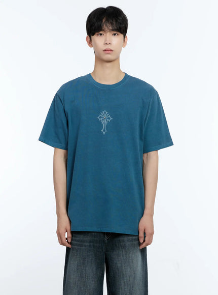mens-vintage-blue-cross-graphic-t-shirt-il529
