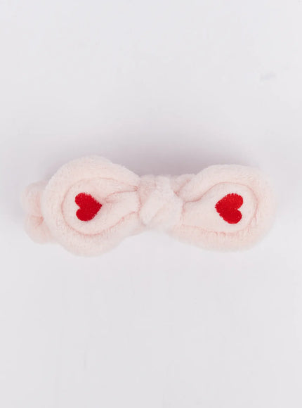 Fluffy Heart Bow Headband IM527