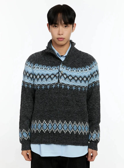 mens-patterned-high-neck-quarter-knit-sweater-in525