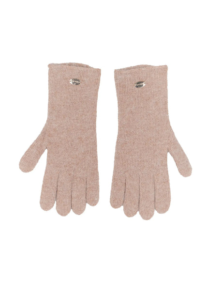 metal-pendant-warm-gloves-in510 / Beige