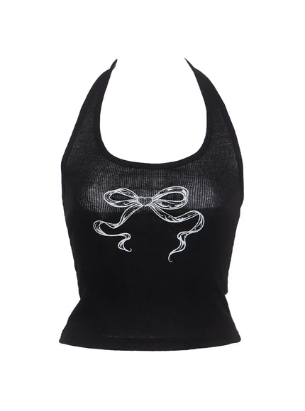 bow-halter-tank-ic503 / Black
