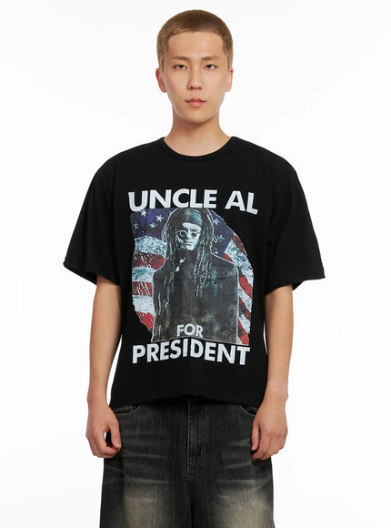 mens-graphic-cotton-tee-il521 / Black