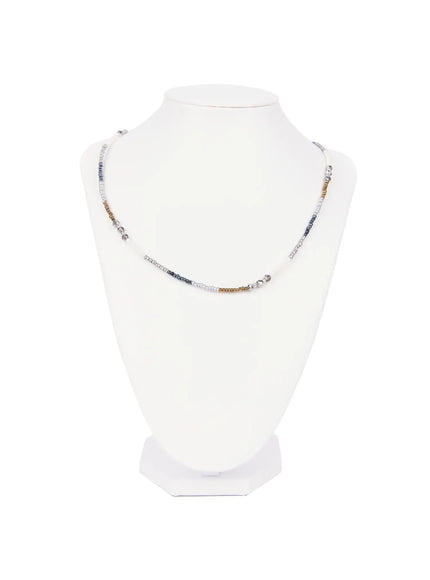 mens-chic-beaded-necklace-iu526 / Blue