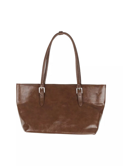 chic-buckle-detail-shoulder-bag-iu512 / Brown