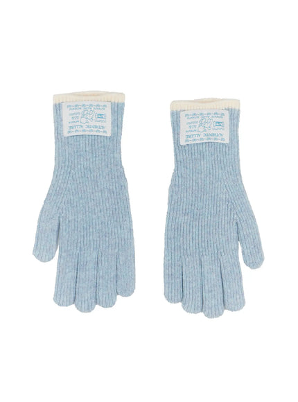 cute-patch-gloves-in510 / Light blue