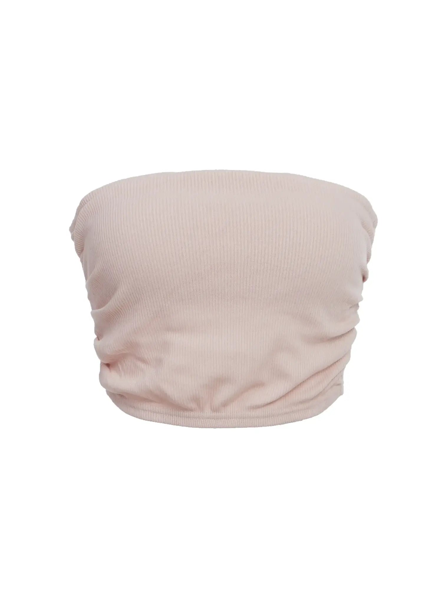 ribbed-tube-top-ic503 / Light pink