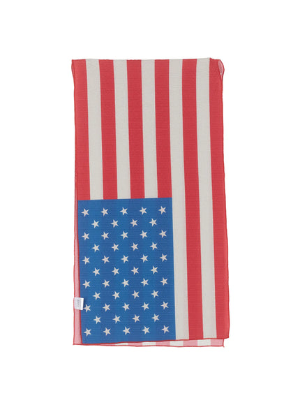 graphic-chiffon-scarf-iu509 / Red
