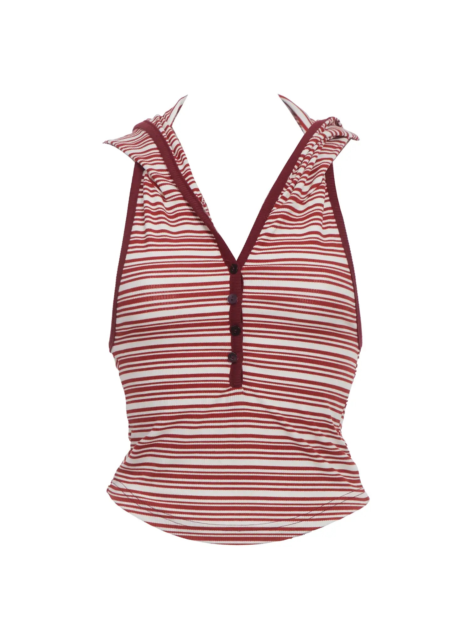 sail-striped-halter-top-ic503 / Red