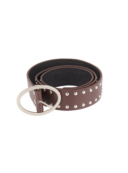 Twin Stud Faux-Leather Belt IY502