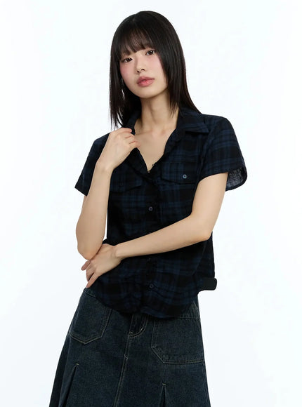slim-fit-plaid-short-sleeve-shirt-iu523
