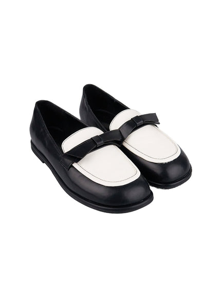 Two-Tone Ribbon Loafers IJ527