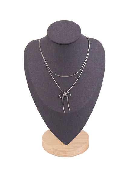 Cain Ribbon Flat-Lined Necklace IJ516