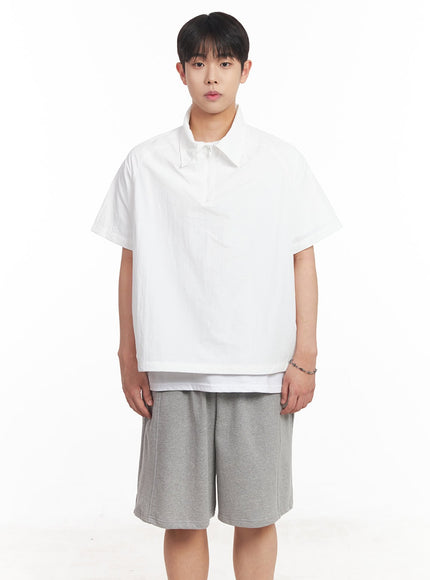 mens-windbreaker-half-zip-top-ia525