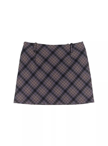 plaid-checkered-mini-skirt-in507