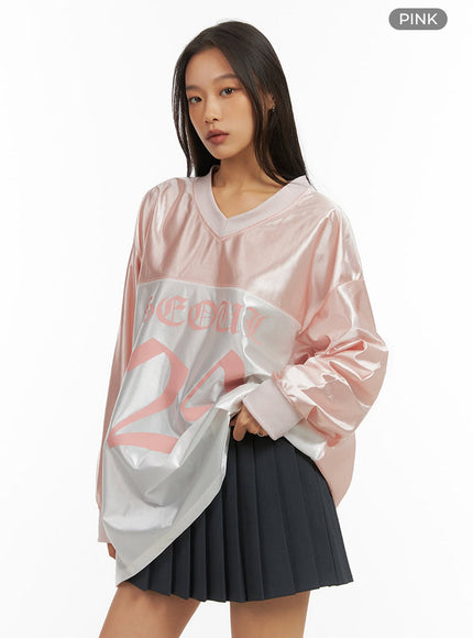 pink-lettered-poly-sweat-v-neck-hoodie-io409