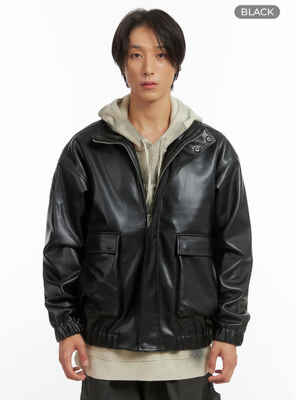 mens-zip-up-faux-leather-blouson-jacket-io402