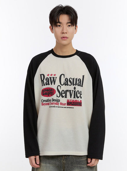 Men's Casual Graphic Long-Sleeve T-Shirt IF528