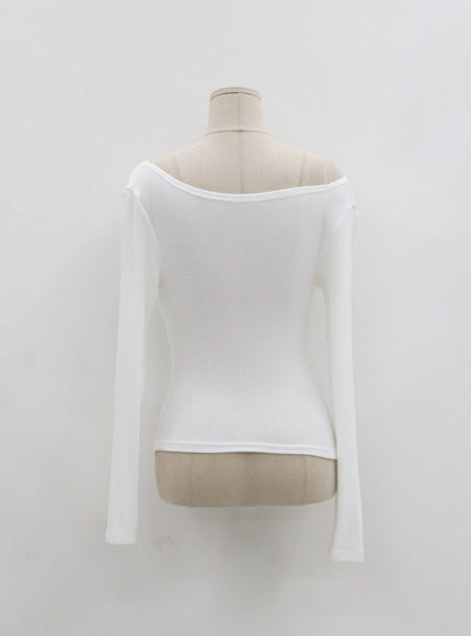 Wide V-Neck T-Shirt IO21