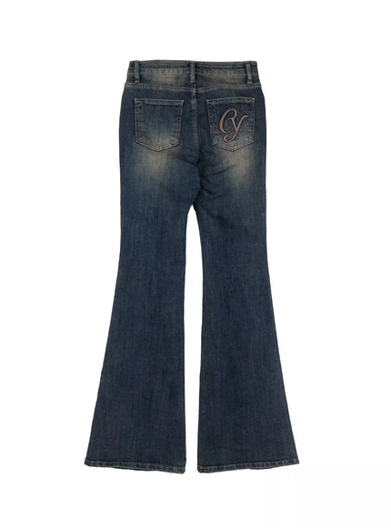 Karla Vintage Logo Flare Jeans IO520