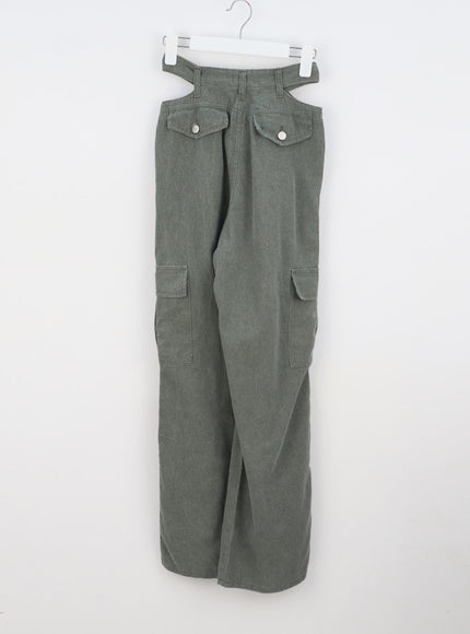 Cut Out Cargo Pants IY318