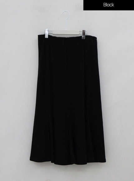 Plus Mermaid Line Long Bending Skirt IO06
