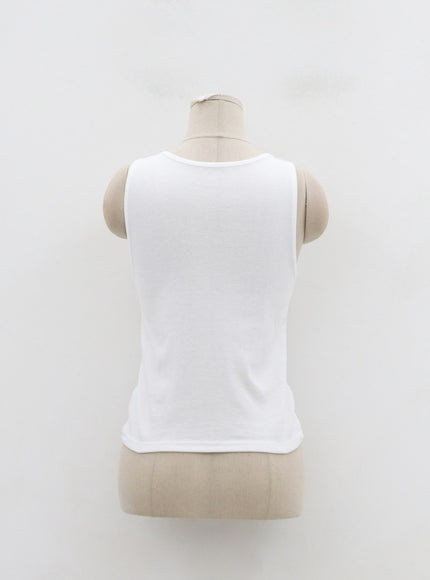 Round Neck Sleeveless Top ID08