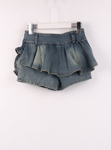 pleated-denim-mini-skort-ij430