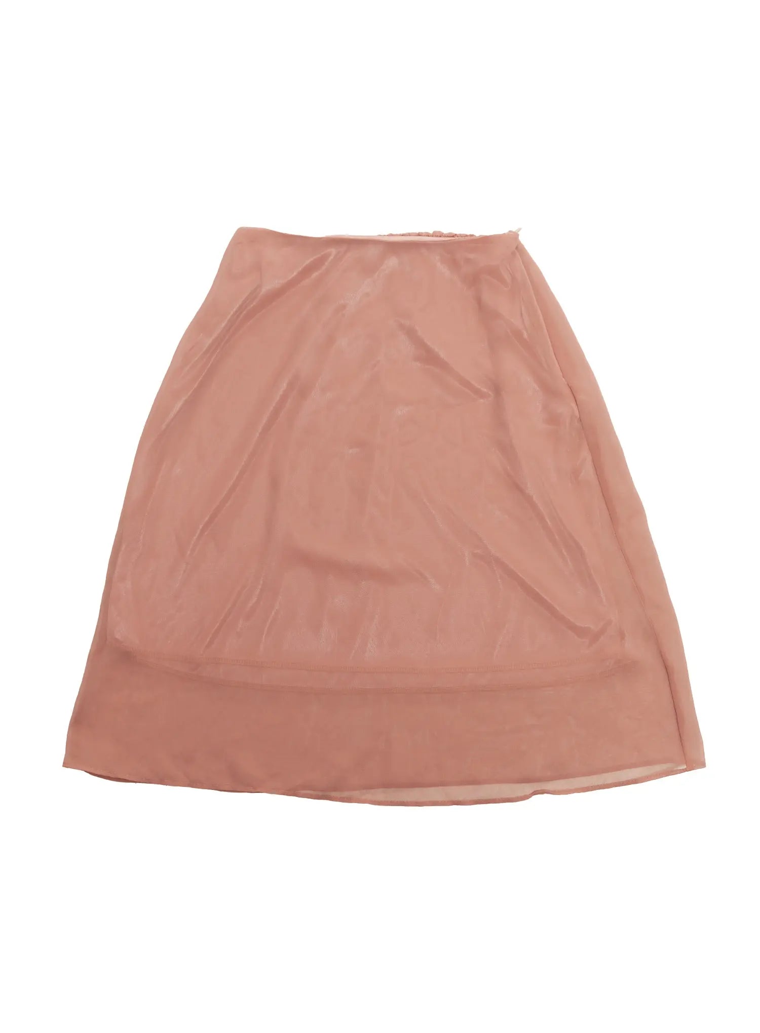sheer-chiffon-midi-skirt-iu509 / Beige