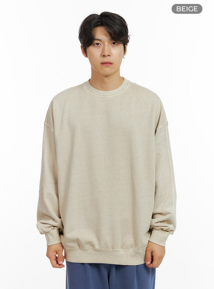 mens-cozy-cotton-sweatshirt-ig409 / Beige