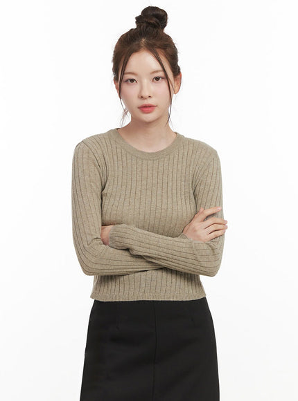 Ribbed Cropped Sweater IF505