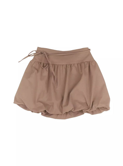 chic-bubble-mini-skirt-io530 / Beige
