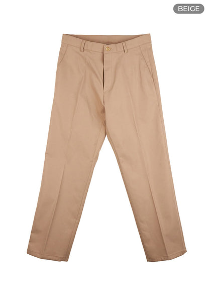 mens-classic-straight-leg-trousers-is420 / Beige