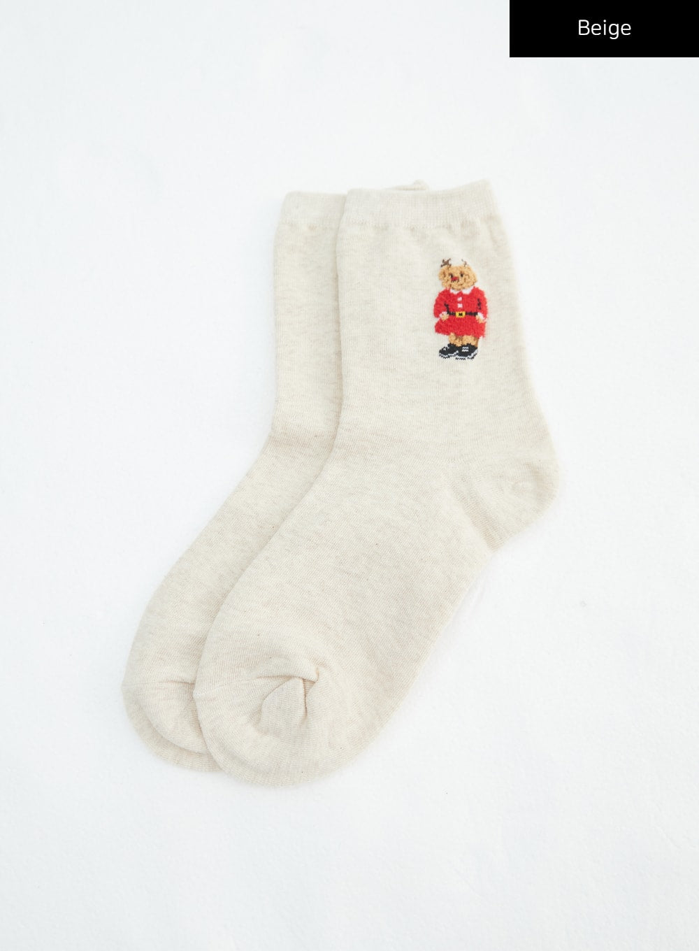 graphic-midi-socks-in316 / Beige