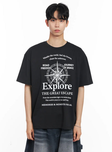 mens-explore-graphic-tee-il504 / Black