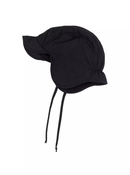 quilted-ear-flap-hat-in503 / Black
