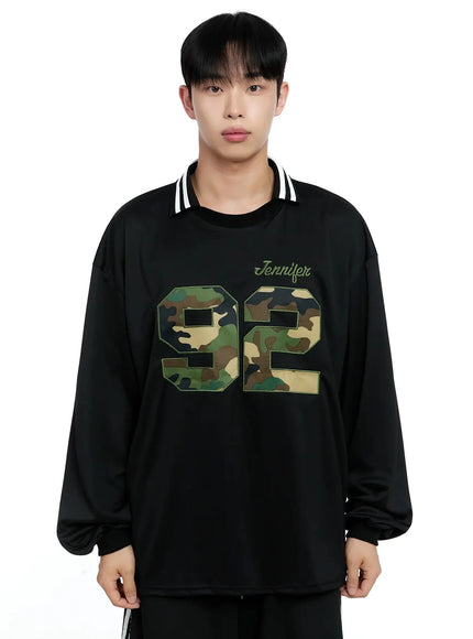 mens-striped-jersey-ig520 / Black