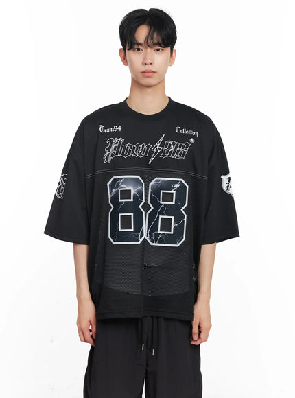mens-mesh-graphic-jersey-tee / Black